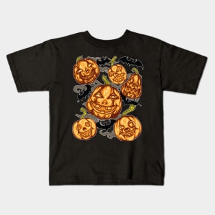 Pumpkin Head and Friends Kids T-Shirt